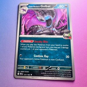 team rocket’s golbat - 121/182 (uncommon) — pokemon: destined rivals